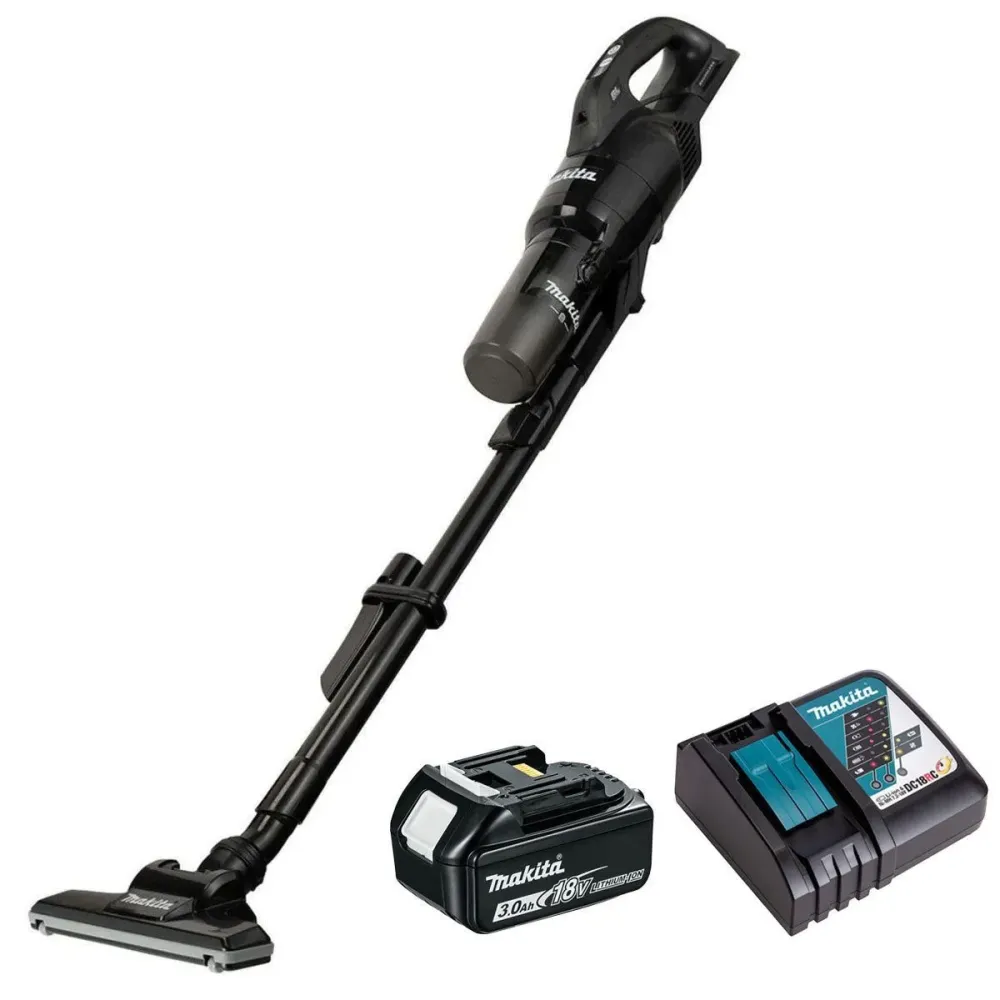 Makita DCL286FZB 18V Noir jais LXT Brushless Vacuum Cleaner 1 x 3.0Ah Battery & Charger avec système antivol