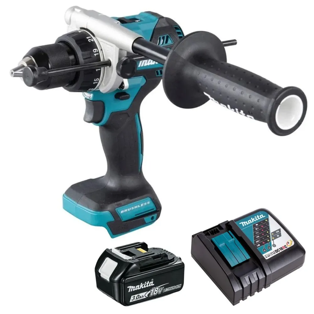 Makita DHP492Z 18V LXT Brushless Combi Drill 1 x 3.0Ah Battery & Charger