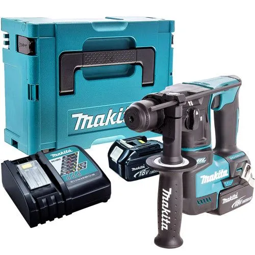 Makita DHR171Z 18V SDS+ Brushless Hammer Drill 2 x 5.0Ah Batteries & Charger Case