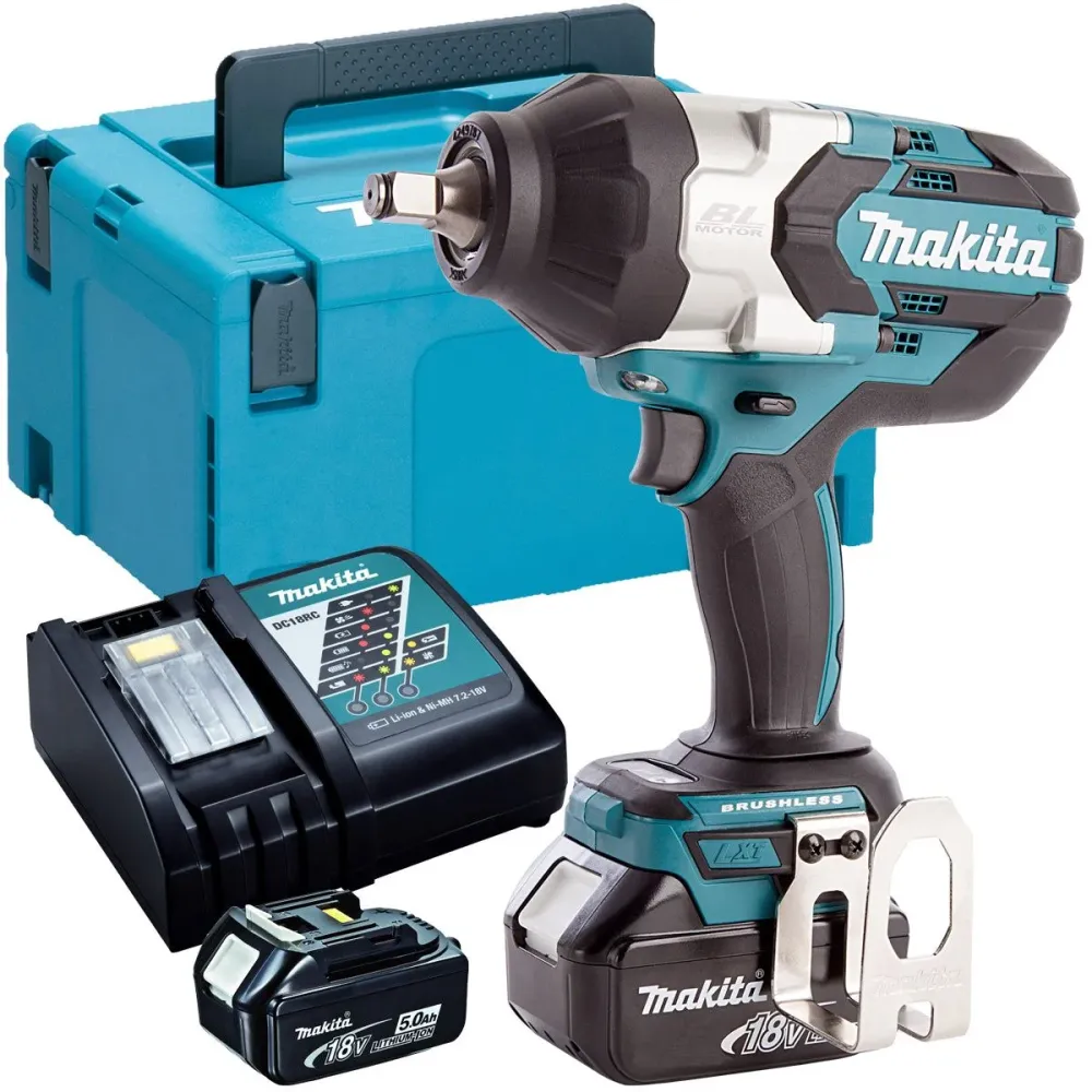 Makita DTW1001RTJ 18V Brushless 3/4" Impact Wrench 2 x 5.0Ah Batteries, Charger Case avec garantie 1