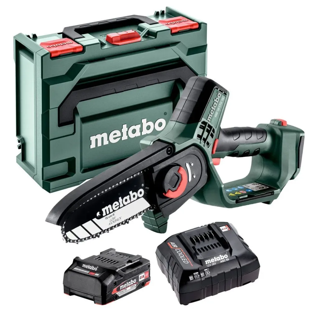 Metabo MS 18 LTX 15 18V 150mm Pruning Saw 1 x 2.0Ah Battery Charger & Metabox