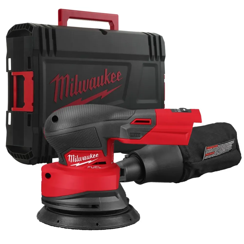 Milwaukee M18FROS125-0X 18V M18 Brushless Random Orbital Sander 1 x 5.5Ah Battery Charger & Case