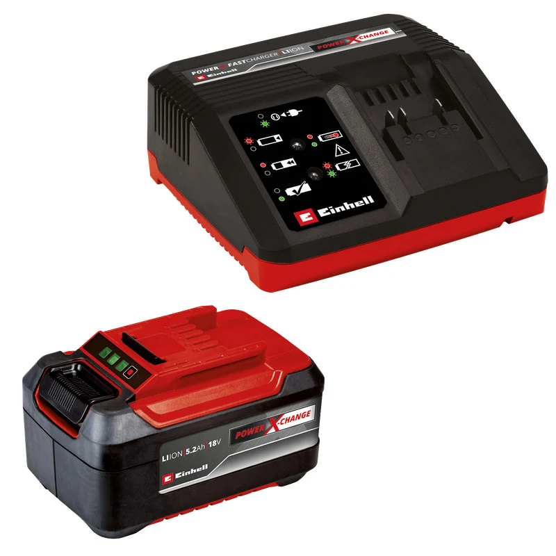 Original Starter Kit chargeur vif + batterie 18V 5.2Ah EINHELL Power X-Change