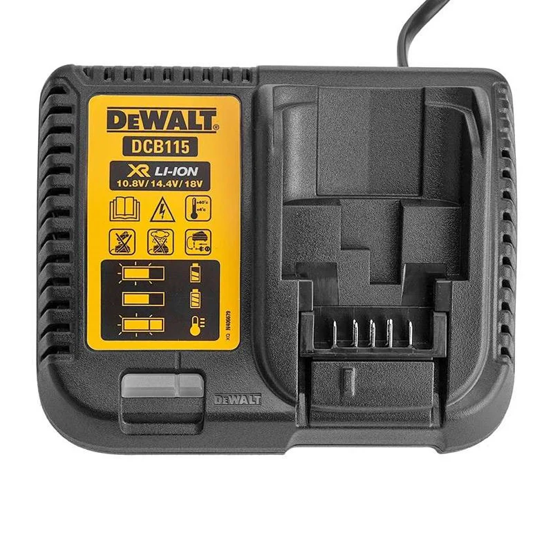Pack ÉNERGIE DEWALT 2 Batteries 5,0 Ah 18V DCB184-XJ et un chargeur DCB115-XJ pour transport d'équipement