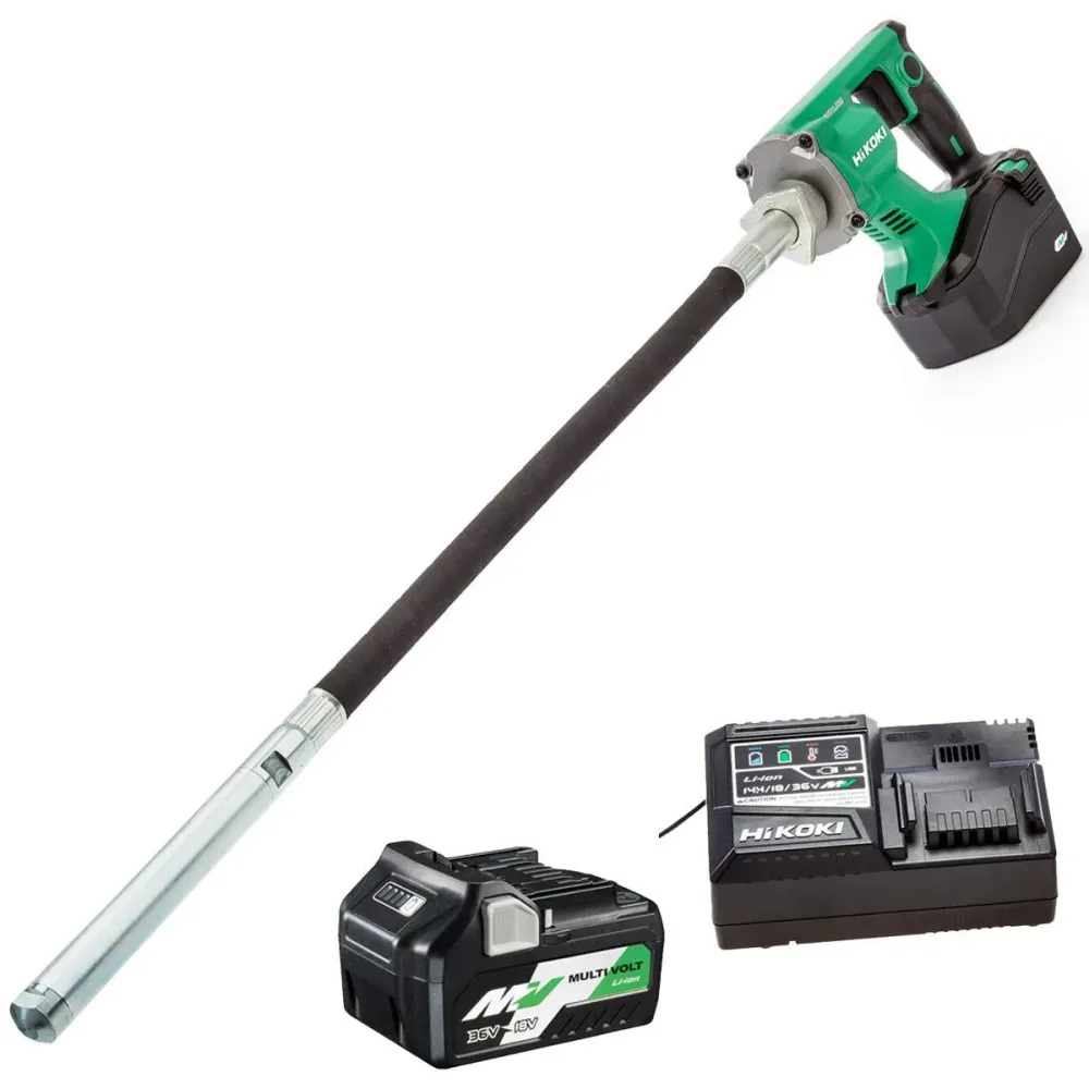 Porte-bagages scooter HiKOKI UV3628DAJYZ 36V Brushless 28mm Concrete Vibrator 1 x 4.0Ah Battery & Charger