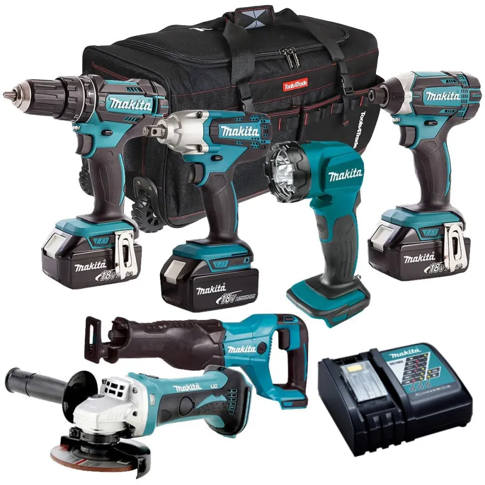 Rétroviseur sport Makita 18V 6 Piece Tool Kit 3 x 5.0Ah Batteries & Charger T4TKIT-4272