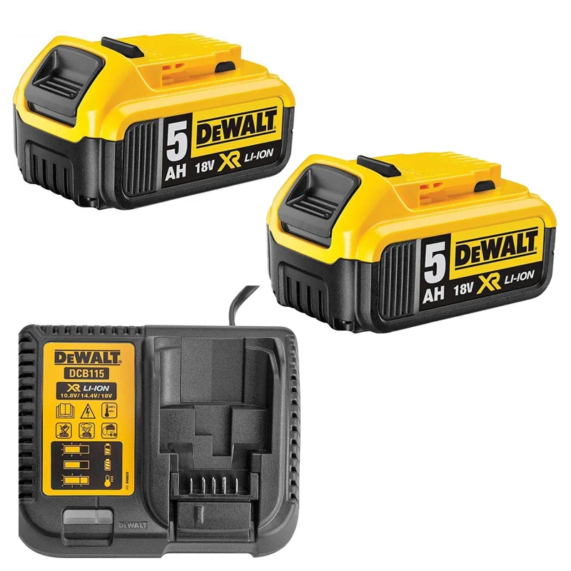 Support GPS moto Pack ÉNERGIE DEWALT 2 Batteries 5,0 Ah 18V DCB184-XJ et un chargeur DCB115-XJ