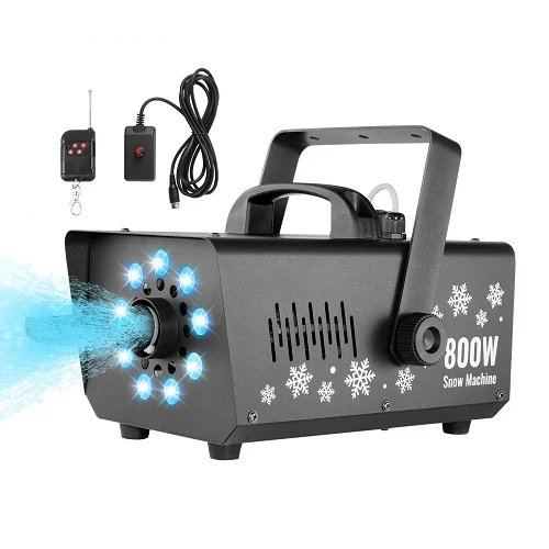 800W Snow Making Machine Handheld or Hanging Snow Maker LED Lighting