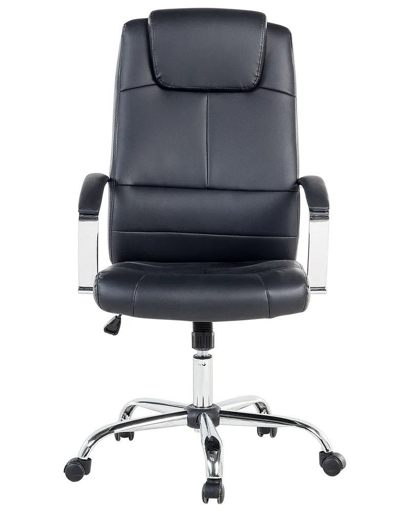Executive Chair Faux Cuir véritable Black WINNER avec Garantie