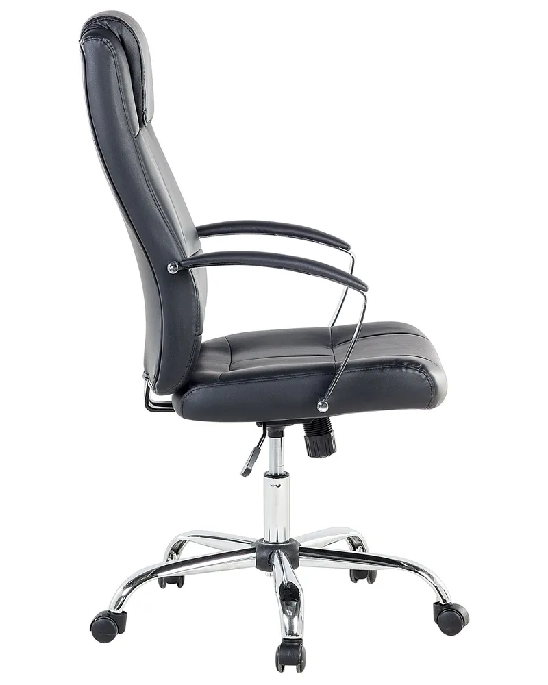 Executive Chair Faux Cuir véritable Black WINNER avec Garantie