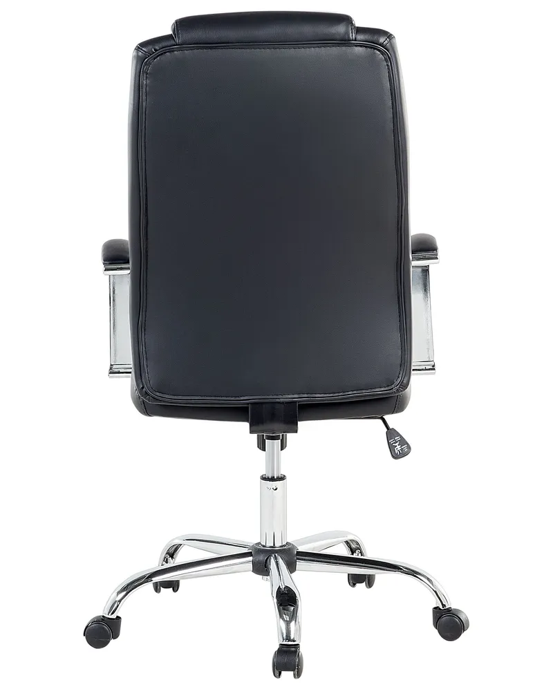 Executive Chair Faux Cuir véritable Black WINNER avec Garantie