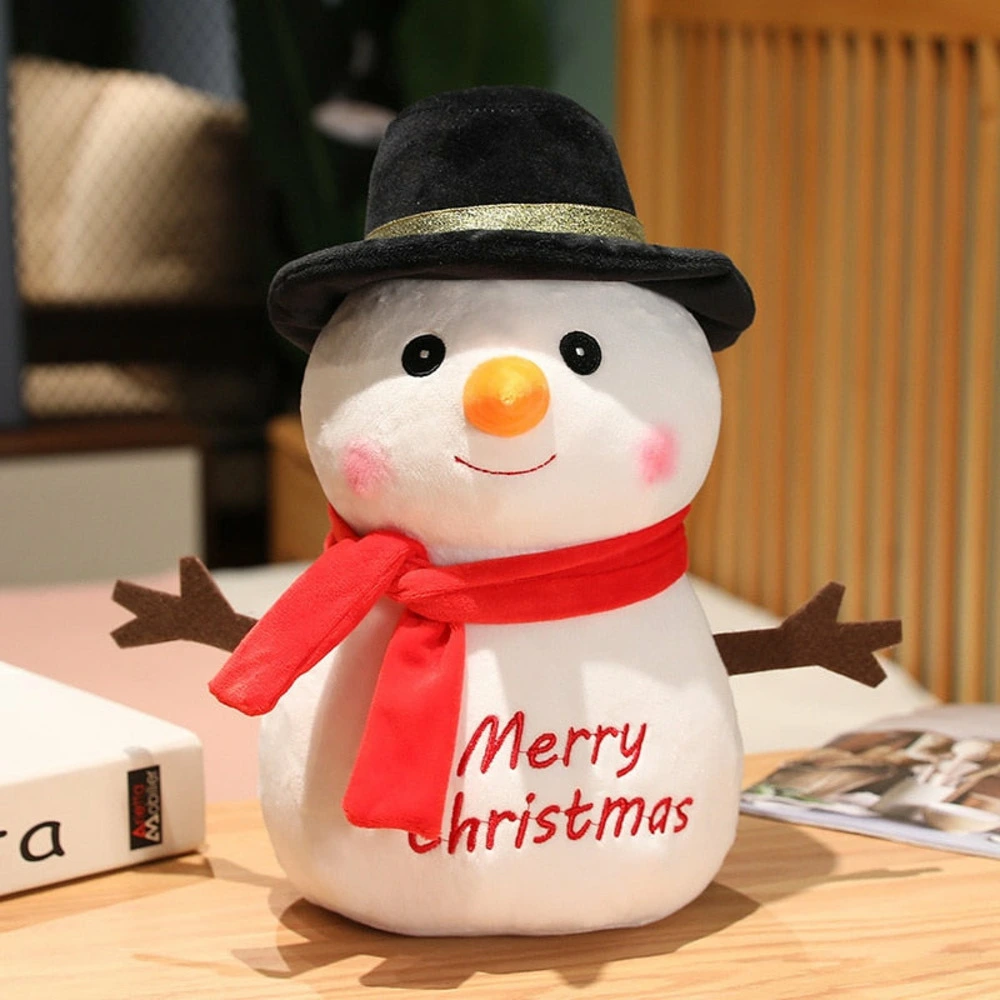 Housse de protection quad Peluche de noël - bonhomme de neige avec chapeau noir
