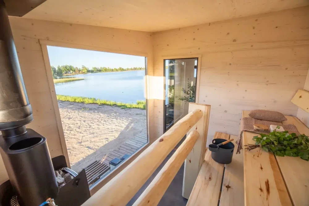 Mobile sauna Lapelland Wagon M (type ) 5 people changing room