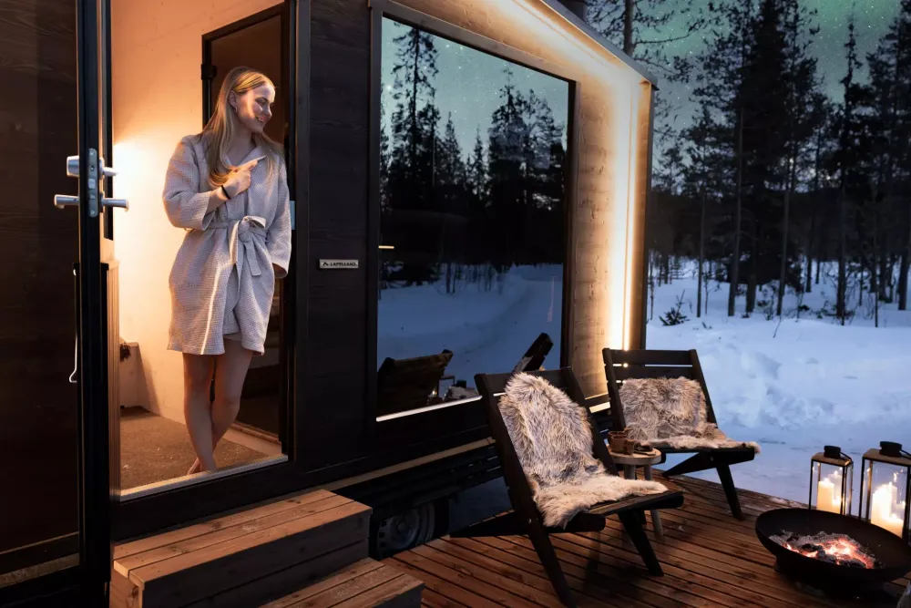 Mobile sauna Lapelland Wagon M (type ) 5 people changing room
