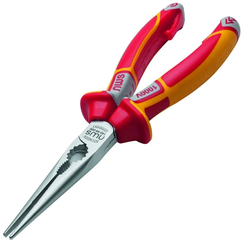 NWS N140-49-VDE-205-SB 205mm Straight Étendu Nose Extra Reach Pliers