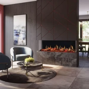 ONYX - meerzijdige haard FUSION 150 RW insert électrique simple face, en angle où multiples SUMMER IMPUR