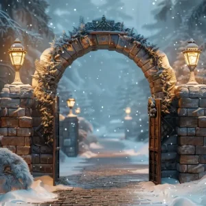 Toile de Fond Arche Mystique dans la êt de Noël BRP8-59