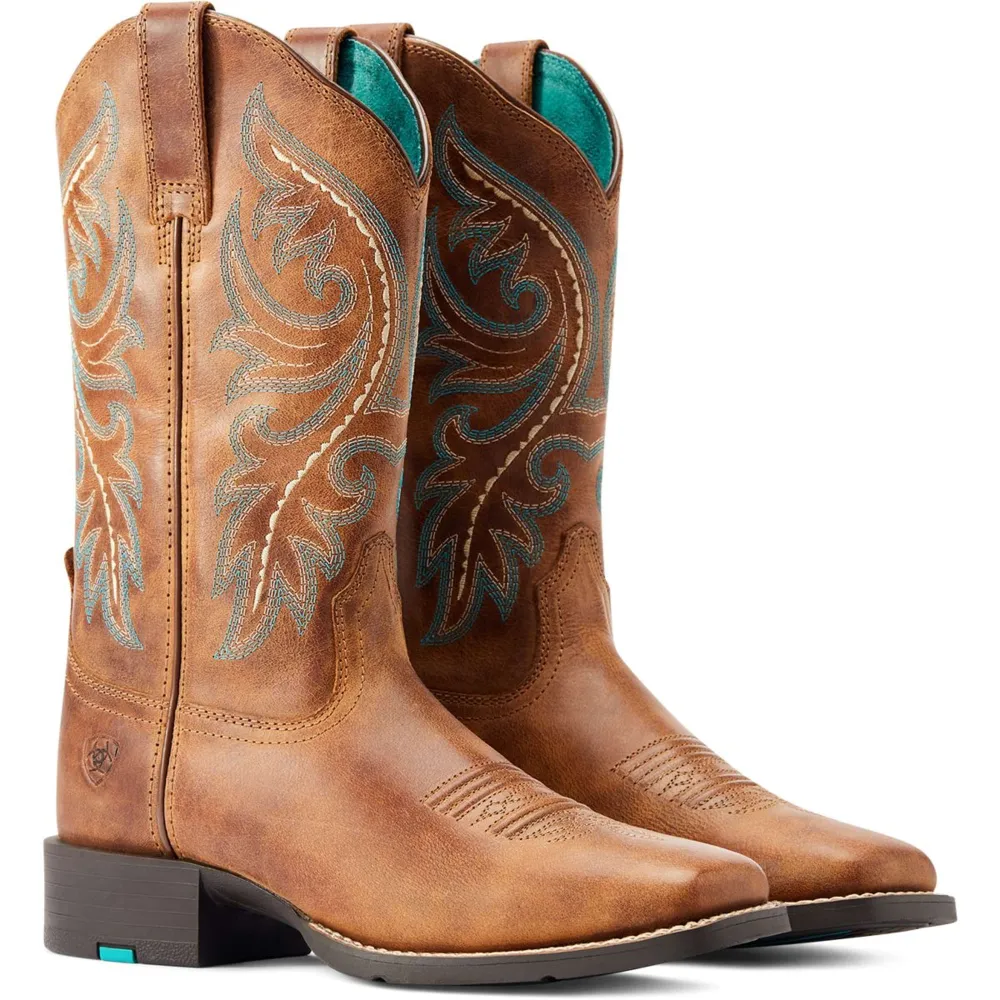 Ariat Bottes Western Round Up Desert Sand en Polyester renforcé