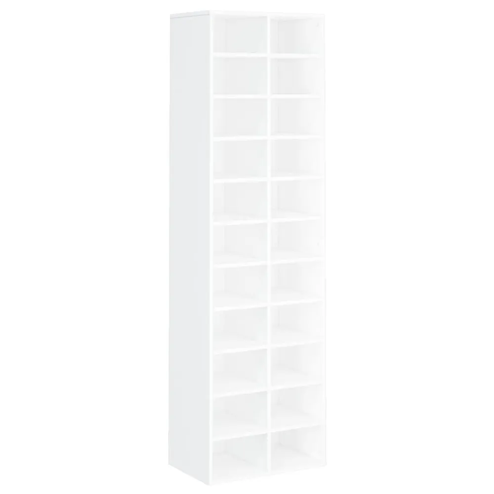 Armoire à chaussures Blanc 54x34x183 cm Bois d'ingénierie pour Motoneige