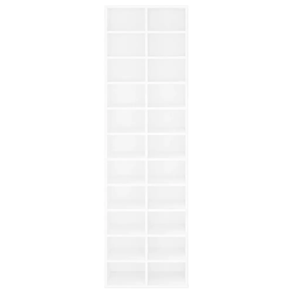 Armoire à chaussures Blanc 54x34x183 cm Bois d'ingénierie pour Motoneige