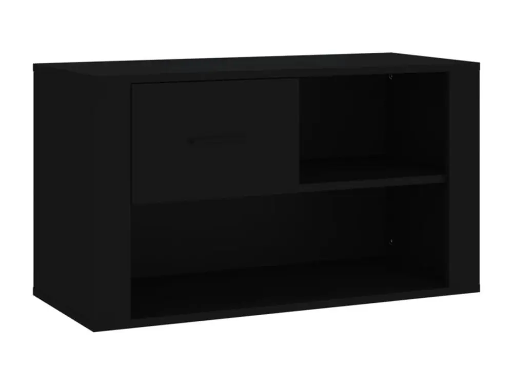 Armoire à chaussures Noir 80x35x45 cm Bois d'ingénierie pour Quad et SSV