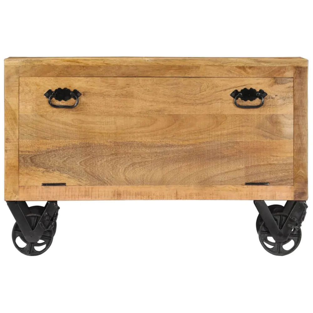Armoire à chaussures range chaussures rangement meuble entrée couloir salon 86 x 35 x 55 cm bois de manguier durable brun...