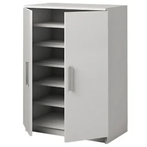 Certifié CE Armoire Meuble à chaussures coloris blanc - Hauteur 90 x Longueur 60 x Profondeur 35.6 cm