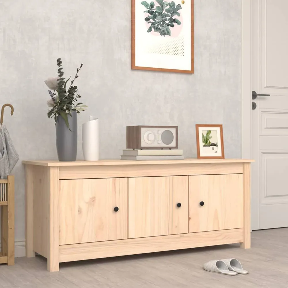 Coffre de rangement Armoire à chaussures 110x38x45,5 cm Bois de pin massif