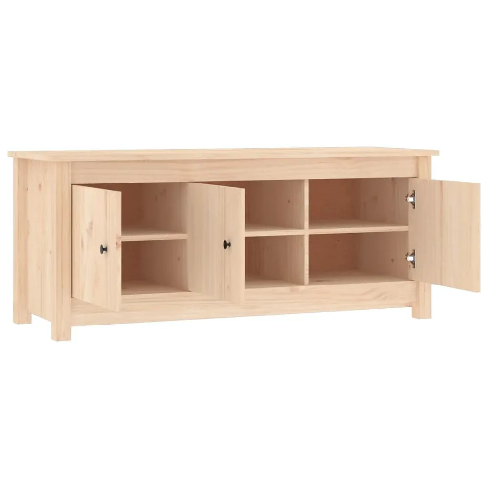 Coffre de rangement Armoire à chaussures 110x38x45,5 cm Bois de pin massif