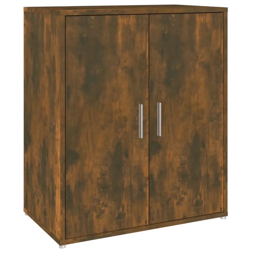 Coffre de rangement Meuble à chaussures 60 x 35 x 70 cm bois d'ingénierie marron 02_0043406