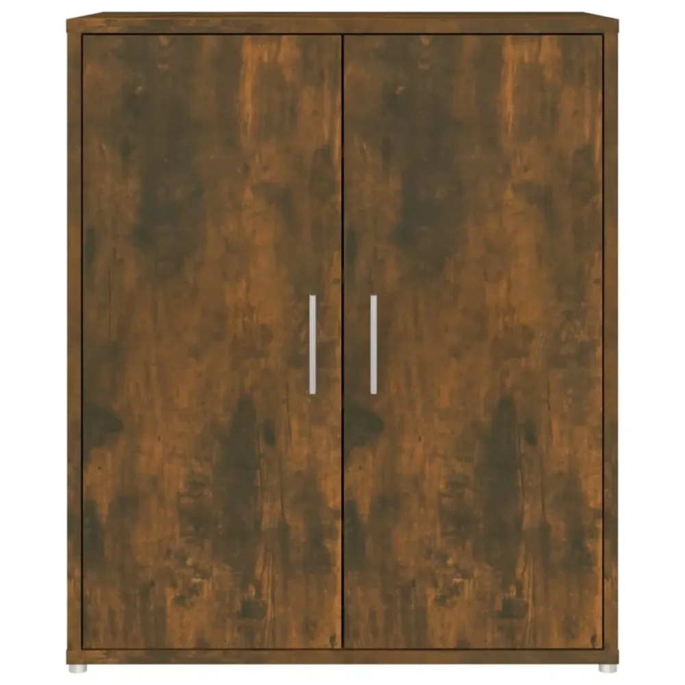 Coffre de rangement Meuble à chaussures 60 x 35 x 70 cm bois d'ingénierie marron 02_0043406