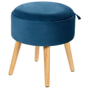 Filet de sécurité Velours Storage Stool Blue NEELY