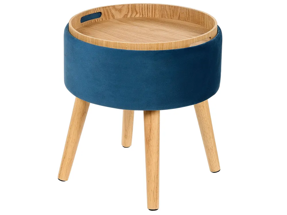 Filet de sécurité Velours Storage Stool Blue NEELY