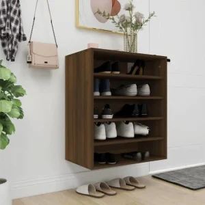 Meuble à chaussures Chêne marron 60x35x70 cm Bois d'ingénierie pour Motoneige