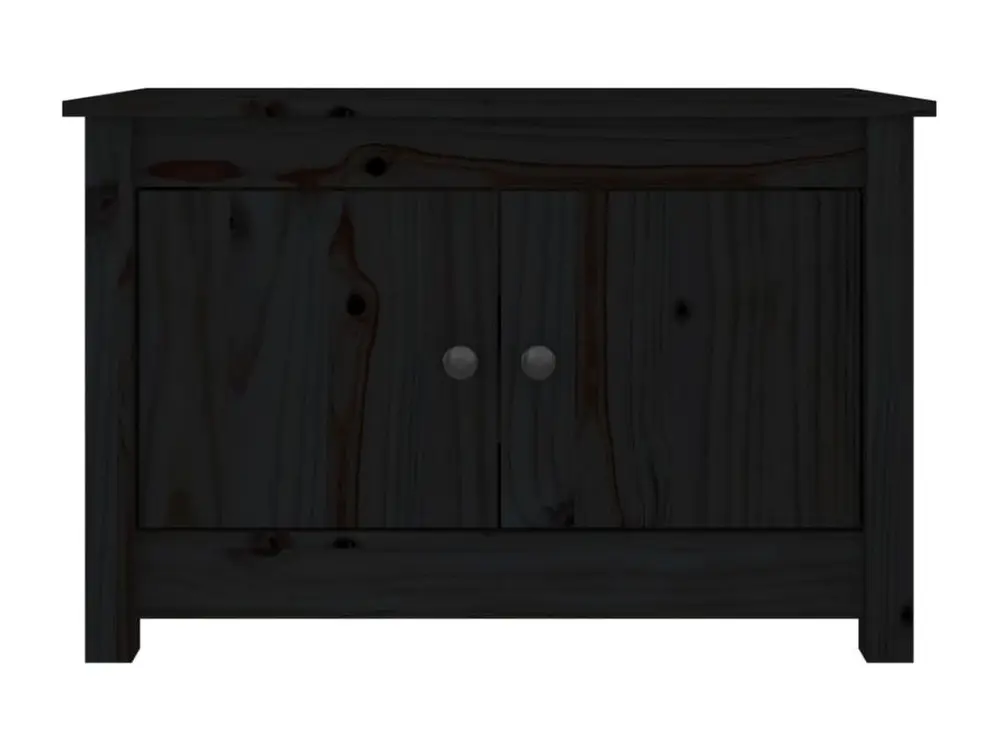 Professionnel Armoire à chaussures Noir 70x38x45,5 cm Bois de pin massif