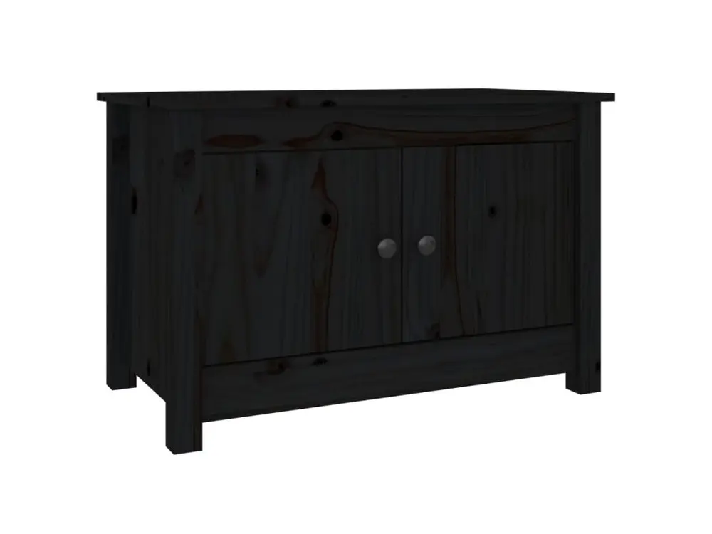 Professionnel Armoire à chaussures Noir 70x38x45,5 cm Bois de pin massif