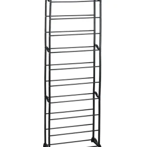 Storage Solutions 10 Layers Shoe Rack - Noir jais en Polyester renforcé