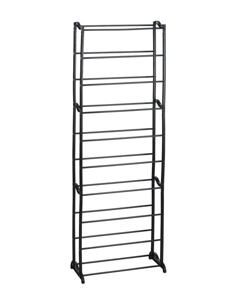 Storage Solutions 10 Layers Shoe Rack - Noir jais en Polyester renforcé