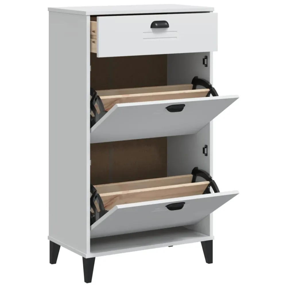 Support de transport Armoire à chaussures range chaussures rangement meuble entrée couloir salon bois d'ingénierie blanc 0...