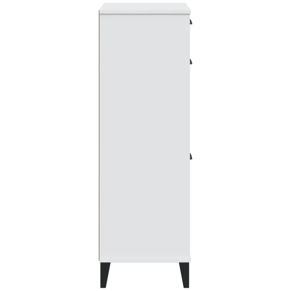 Support de transport Armoire à chaussures range chaussures rangement meuble entrée couloir salon bois d'ingénierie blanc 0...