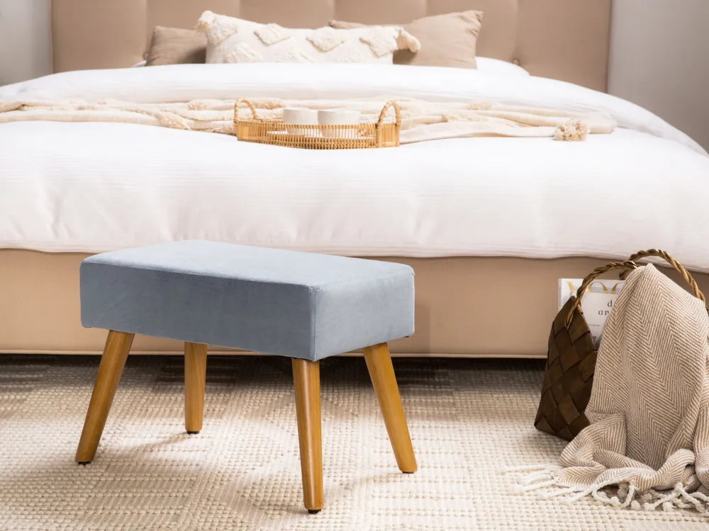 Tissu doux Footstool Grey TAKOMA