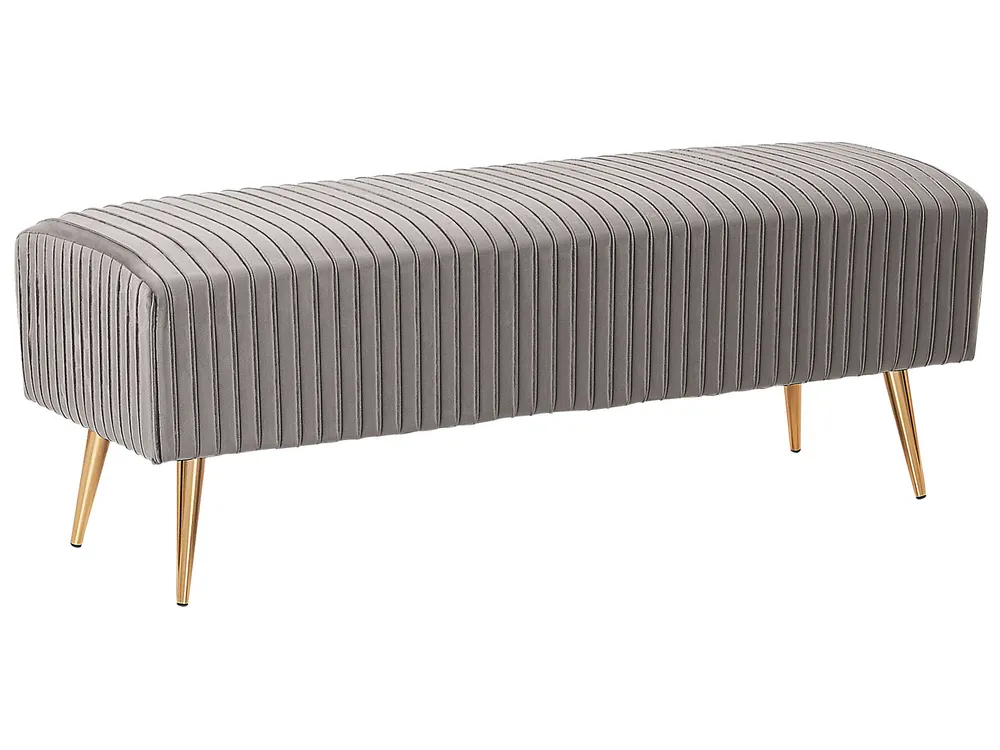 En velours Bedroom Bench Grey PATERSON