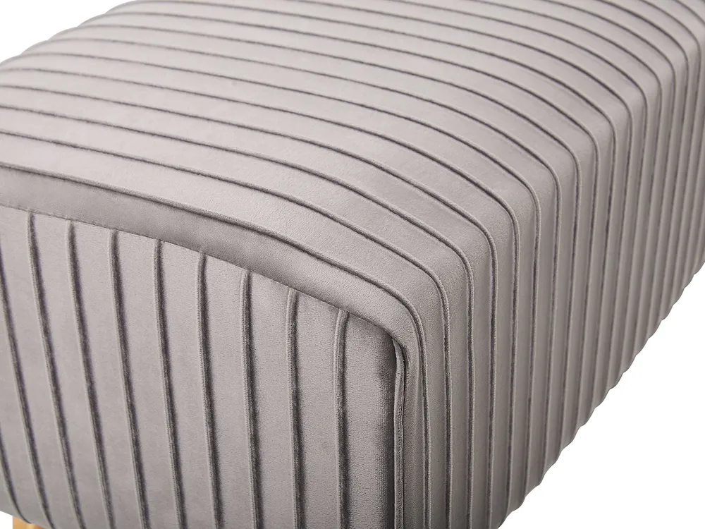 En velours Bedroom Bench Grey PATERSON