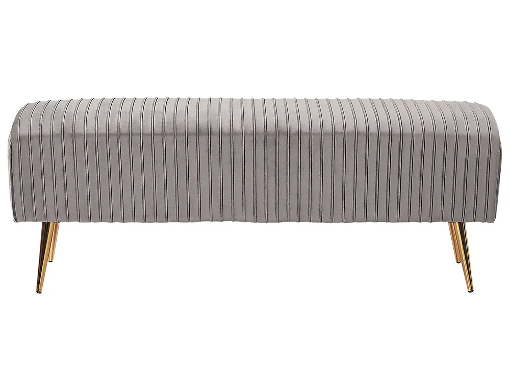 En velours Bedroom Bench Grey PATERSON