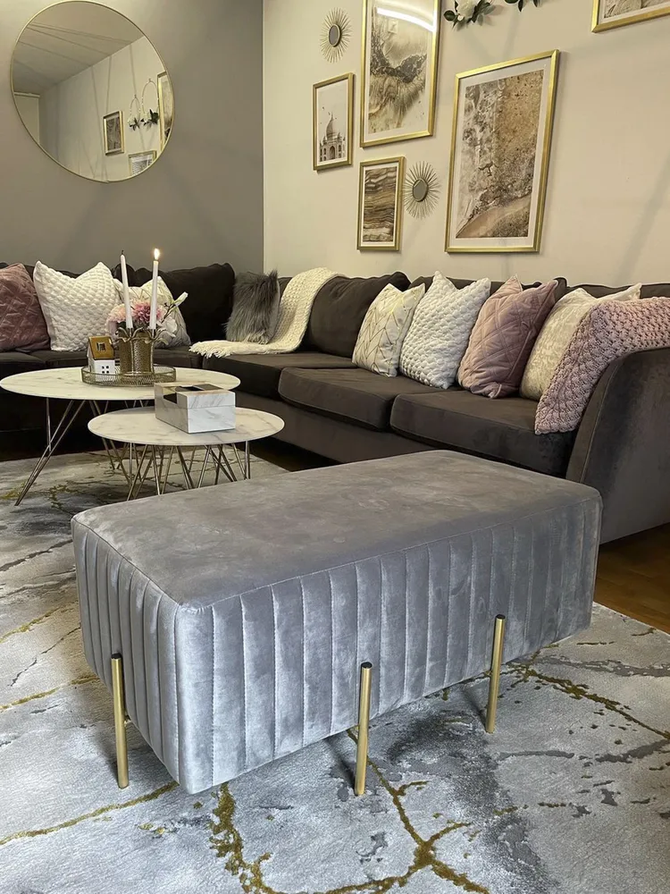 Velours Bench Grey DAYTON