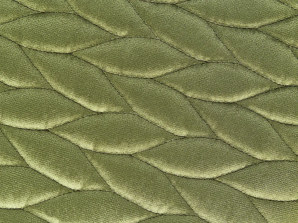 En velours Footstool Olive Green DELCO