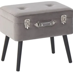 En velours Storage Stool Grey MALLARD