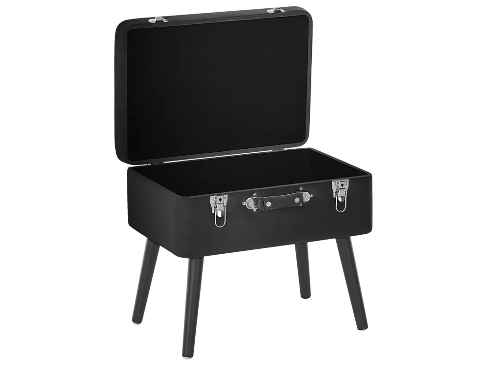 Velvet Storage Stool Noir jais MALLARD