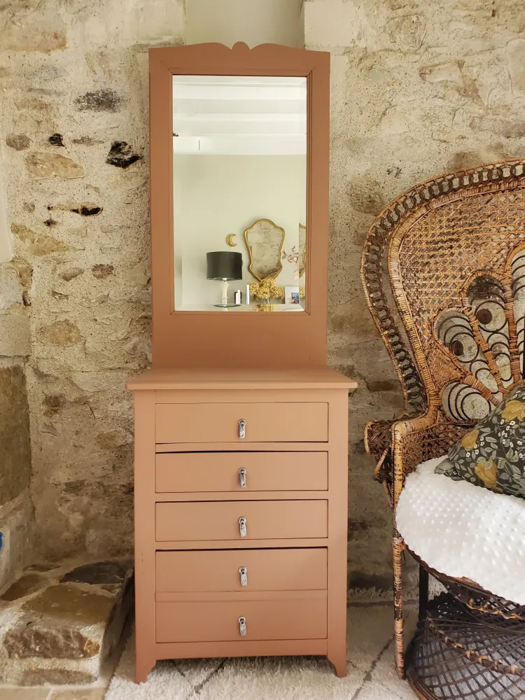 Chiffonnier à miroir vieux style