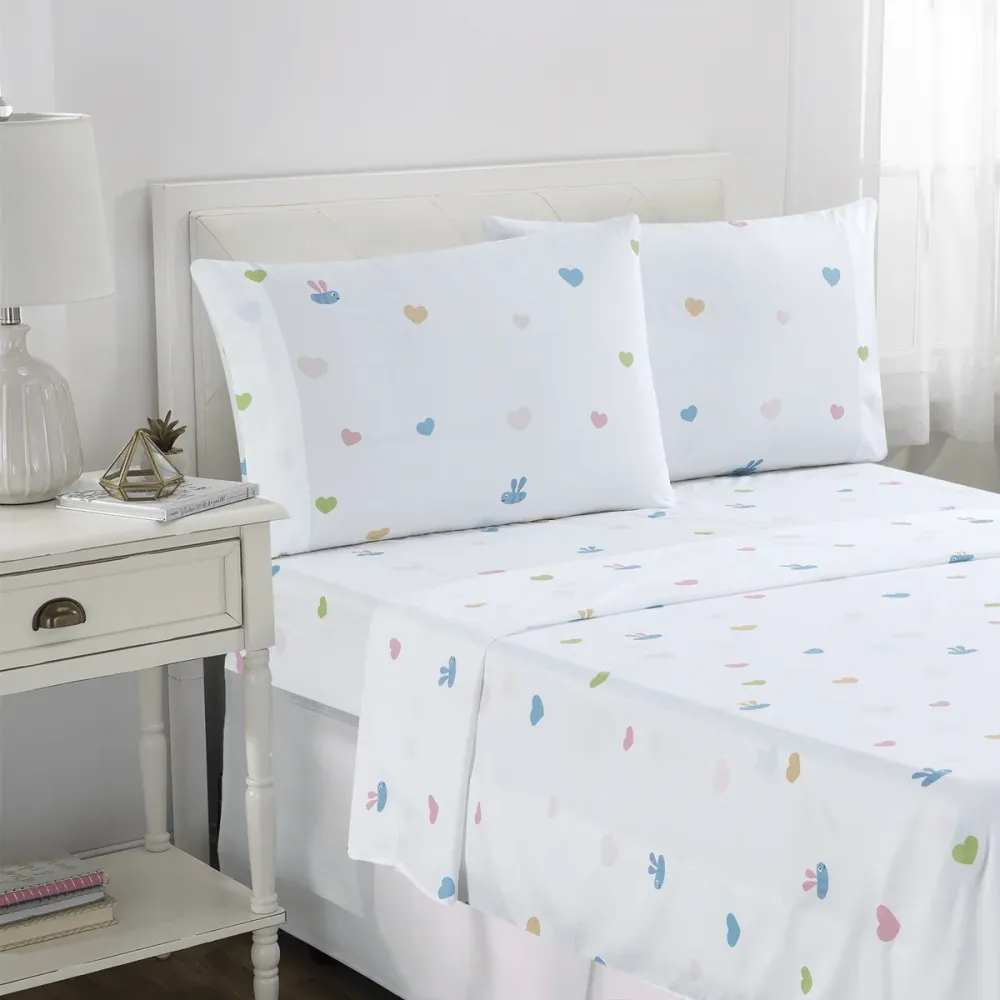 Microfiber- Howly- Rose vif Sheet Set